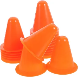 20pcs Agility Training Cones Stackable Plastic Road Blocks for Roller Skating Sports Indoor Outdoor Use Non-deforming Markers for Skill Improvement and Obstacle Setup
