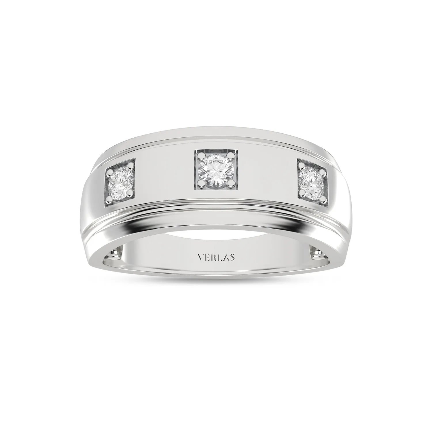 3-Stationed Round Diamond Band