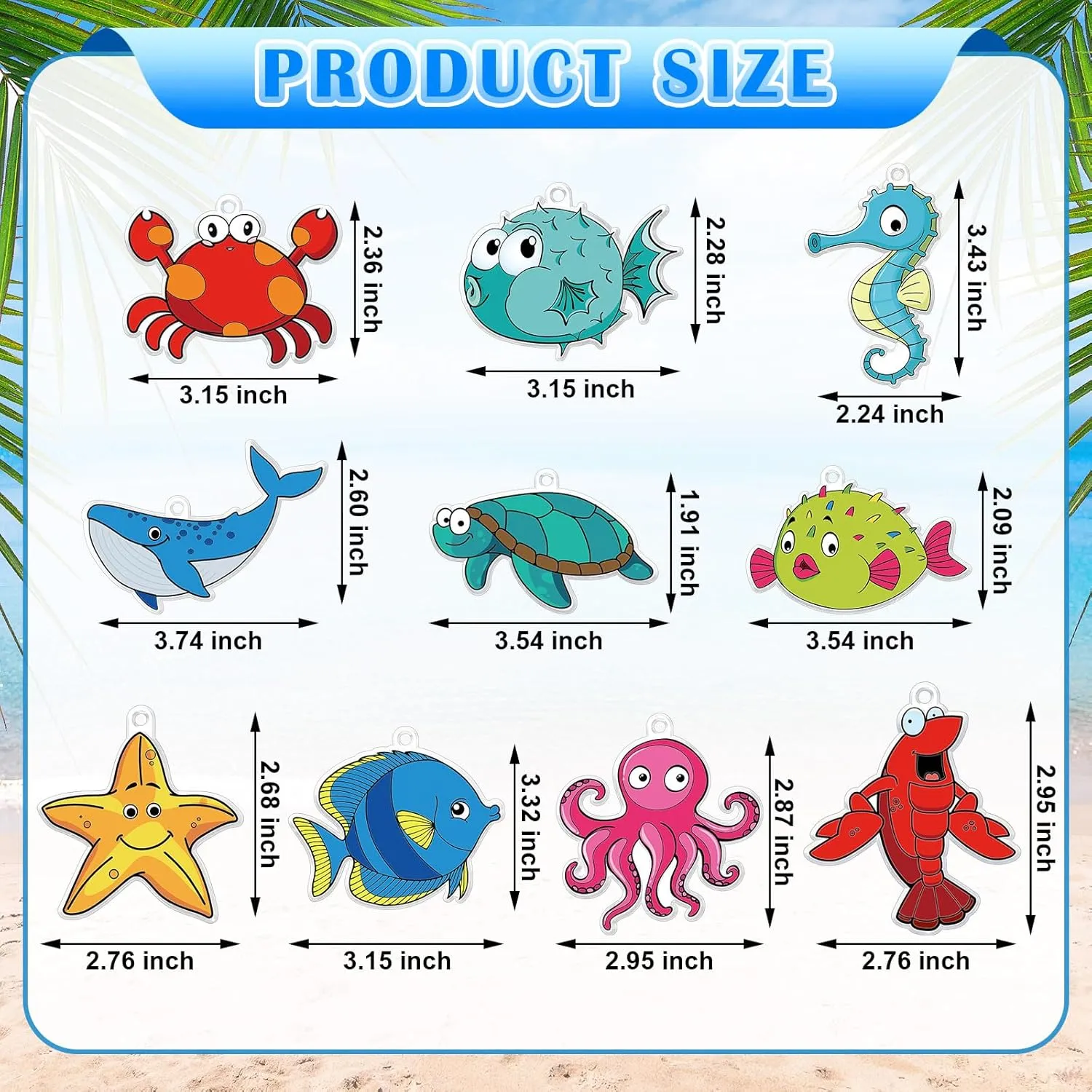 30 Sets Marine Animal Suncatchers Window Art Kits, DIY Sun Catchers Bulk Crafts Paint Your Own Window Sea Ocean Animal Ornaments for Boys Girls Classroom Home Party Birthday Activity Decor