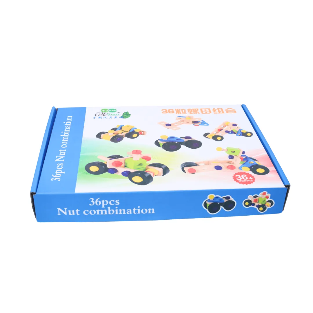 36 Pieces Nut Combination Construction Toy for Kids Age 3 