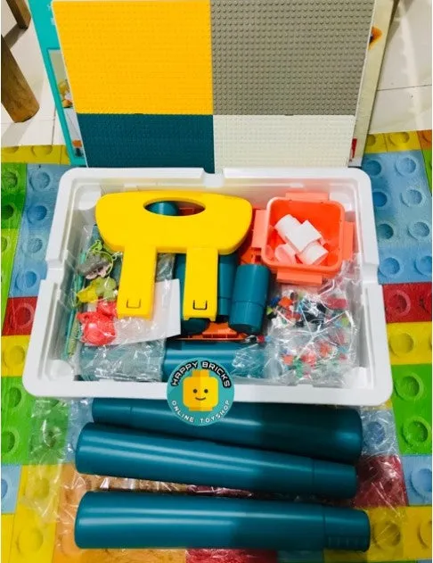 9-in-1 Table with Building Bricks & Chair, 166 Bricks Included