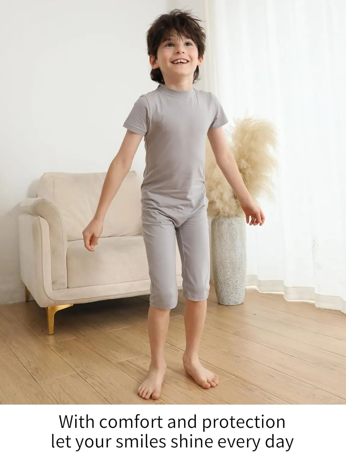 Adaptive Clothing for Kids Special Needs Autism Sensory Jumpsuit Anti-Strip Romper with Back Zipper Sizes 3-16 Years