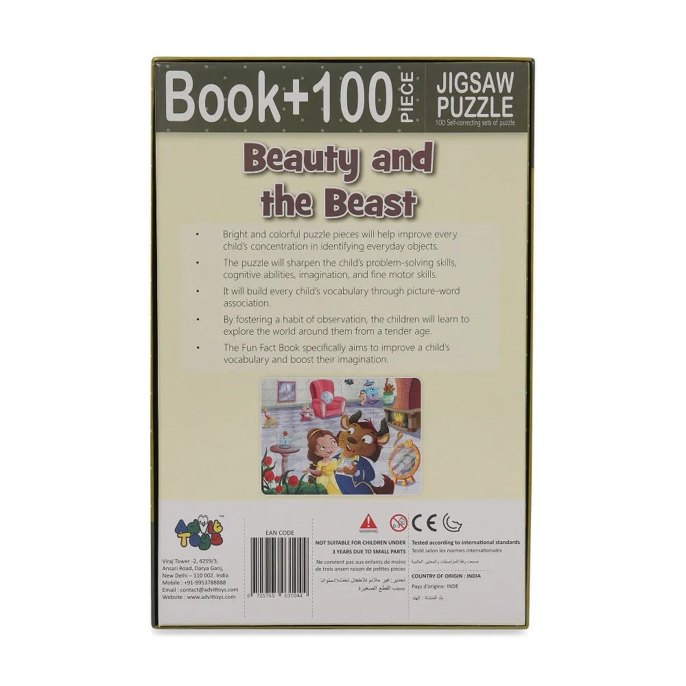 Beauty and the Beast - Jigsaw puzzle (100 Piece   32 Pages illustrated story book)