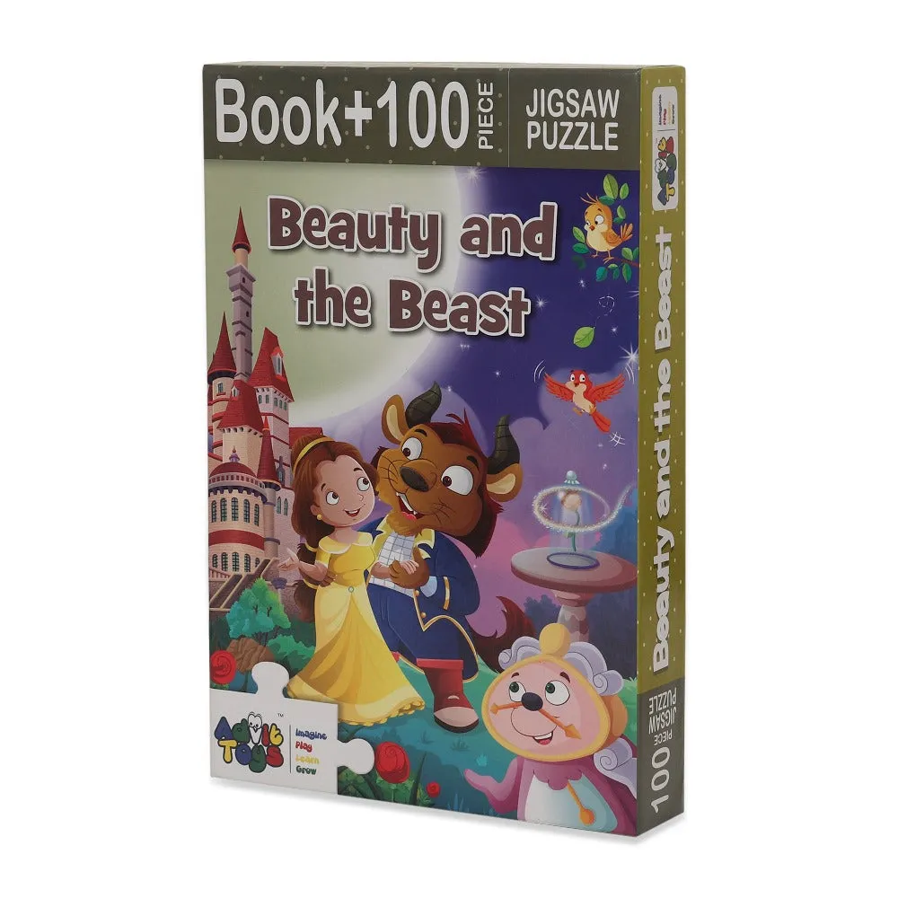 Beauty and the Beast - Jigsaw puzzle (100 Piece   32 Pages illustrated story book)