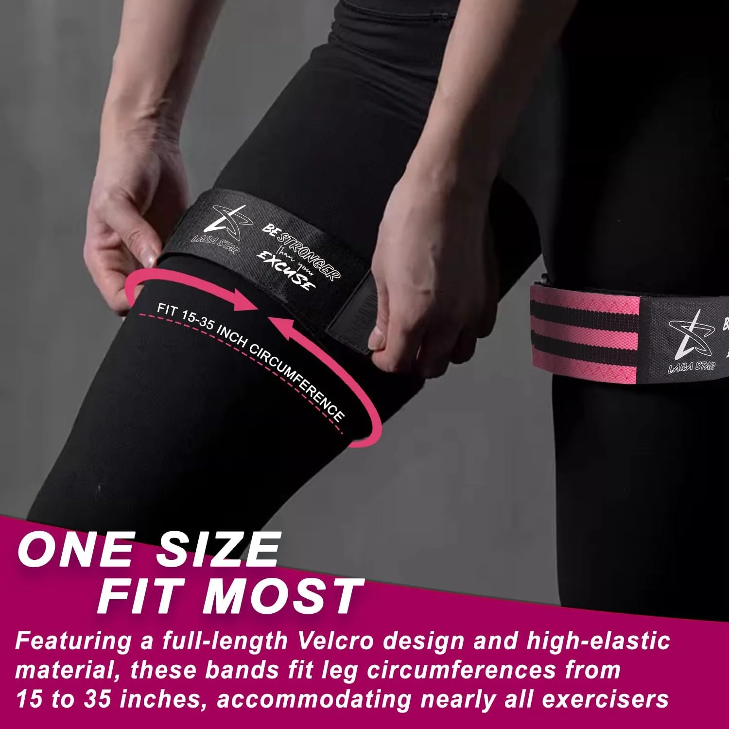 BFR Occlusion Bands for Women Glutes,Blood Flow Restriction Bands for Legs, Butt & Hip Building, Workouts, Best Fabric Resistance Bands for Squat Butt & Thigh