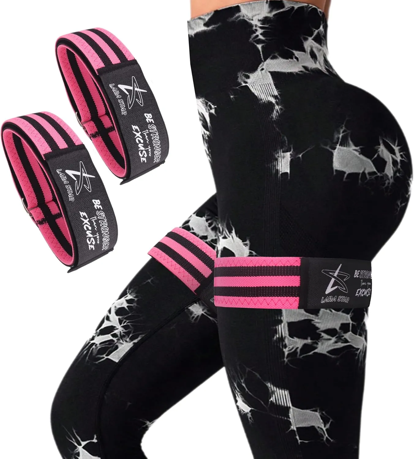 BFR Occlusion Bands for Women Glutes,Blood Flow Restriction Bands for Legs, Butt & Hip Building, Workouts, Best Fabric Resistance Bands for Squat Butt & Thigh