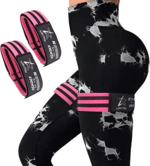 BFR Occlusion Bands for Women Glutes,Blood Flow Restriction Bands for Legs, Butt & Hip Building, Workouts, Best Fabric Resistance Bands for Squat Butt & Thigh