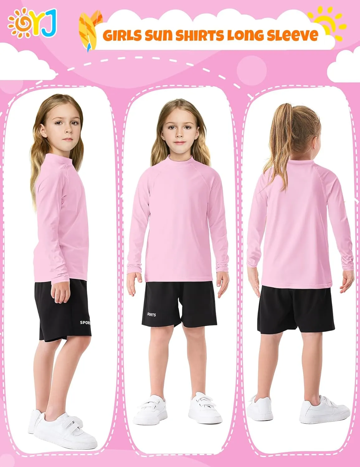 Boys Rash Guard Swim Shirt Long Sleeve Rashguard UPF  50 SPF Sun Water Surfing Shirts for Toddler Kids Youth Teen 2T-16Y