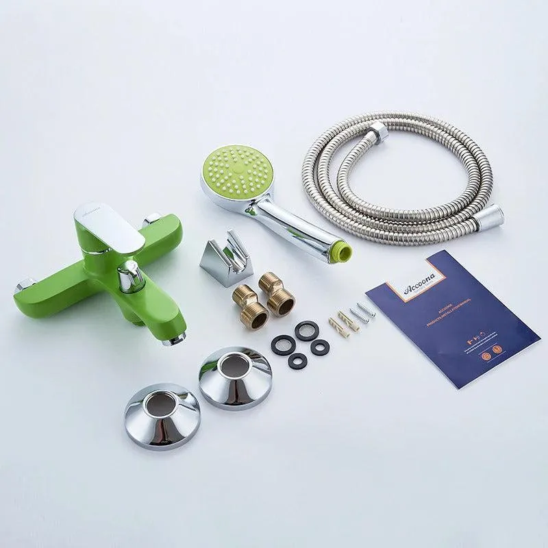 Colorful Bathtub Faucet Shower Set Lacquered Bathroom Faucet Waterfall