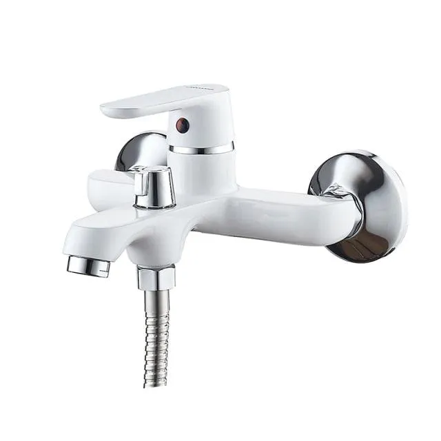 Colorful Bathtub Faucet Shower Set Lacquered Bathroom Faucet Waterfall