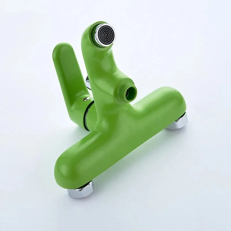 Colorful Bathtub Faucet Shower Set Lacquered Bathroom Faucet Waterfall
