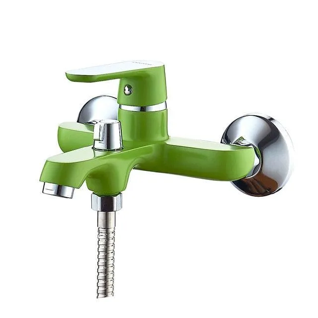Colorful Bathtub Faucet Shower Set Lacquered Bathroom Faucet Waterfall