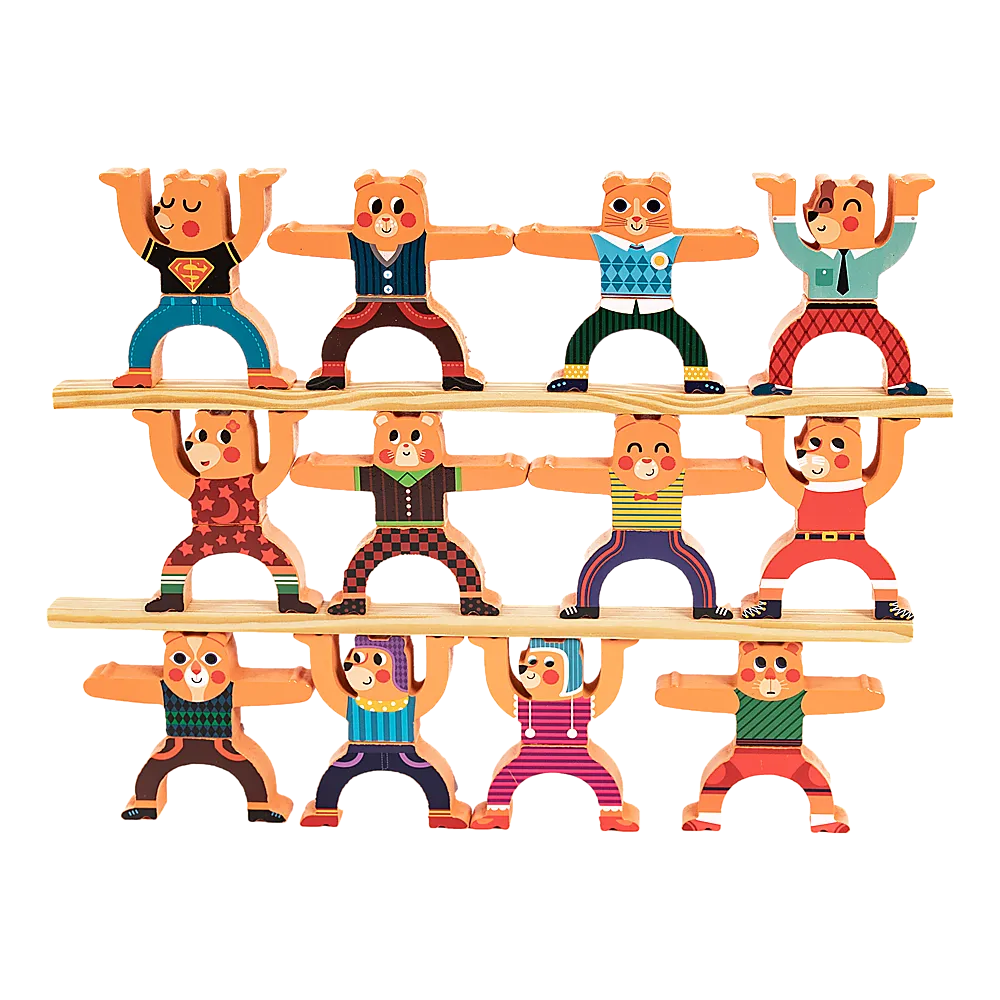 Colorful Magnetic Stacking Blocks Set, Educational Wooden Toys