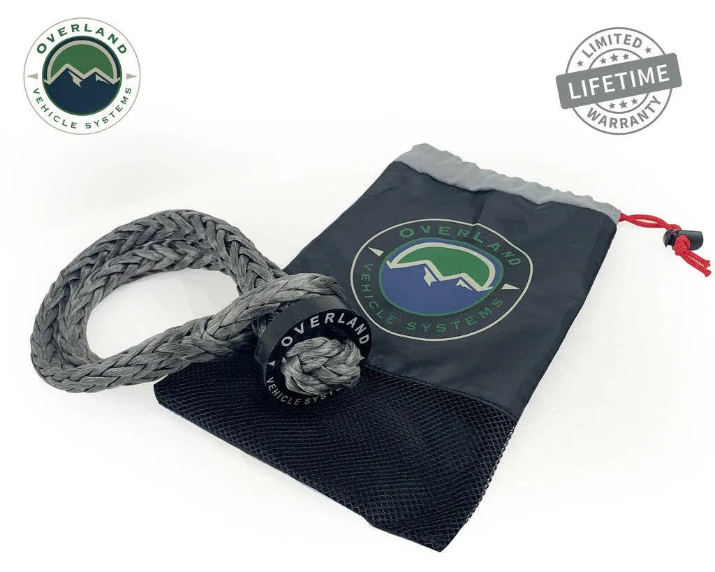 Combo Pack Soft Shackle 5/8" With Collar 44,500 lb. and Recovery Ring 6.25" 45,000 lb. Black