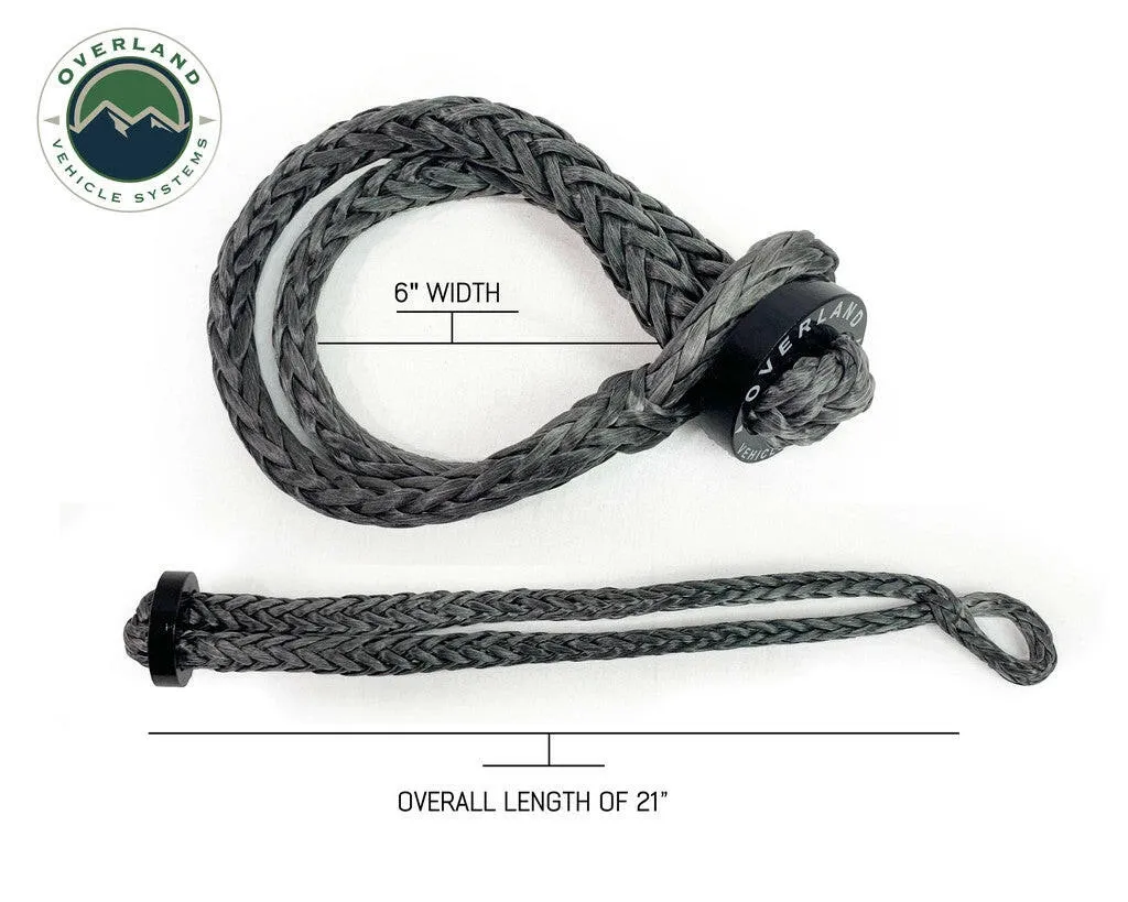 Combo Pack Soft Shackle 5/8" With Collar 44,500 lb. and Recovery Ring 6.25" 45,000 lb. Black