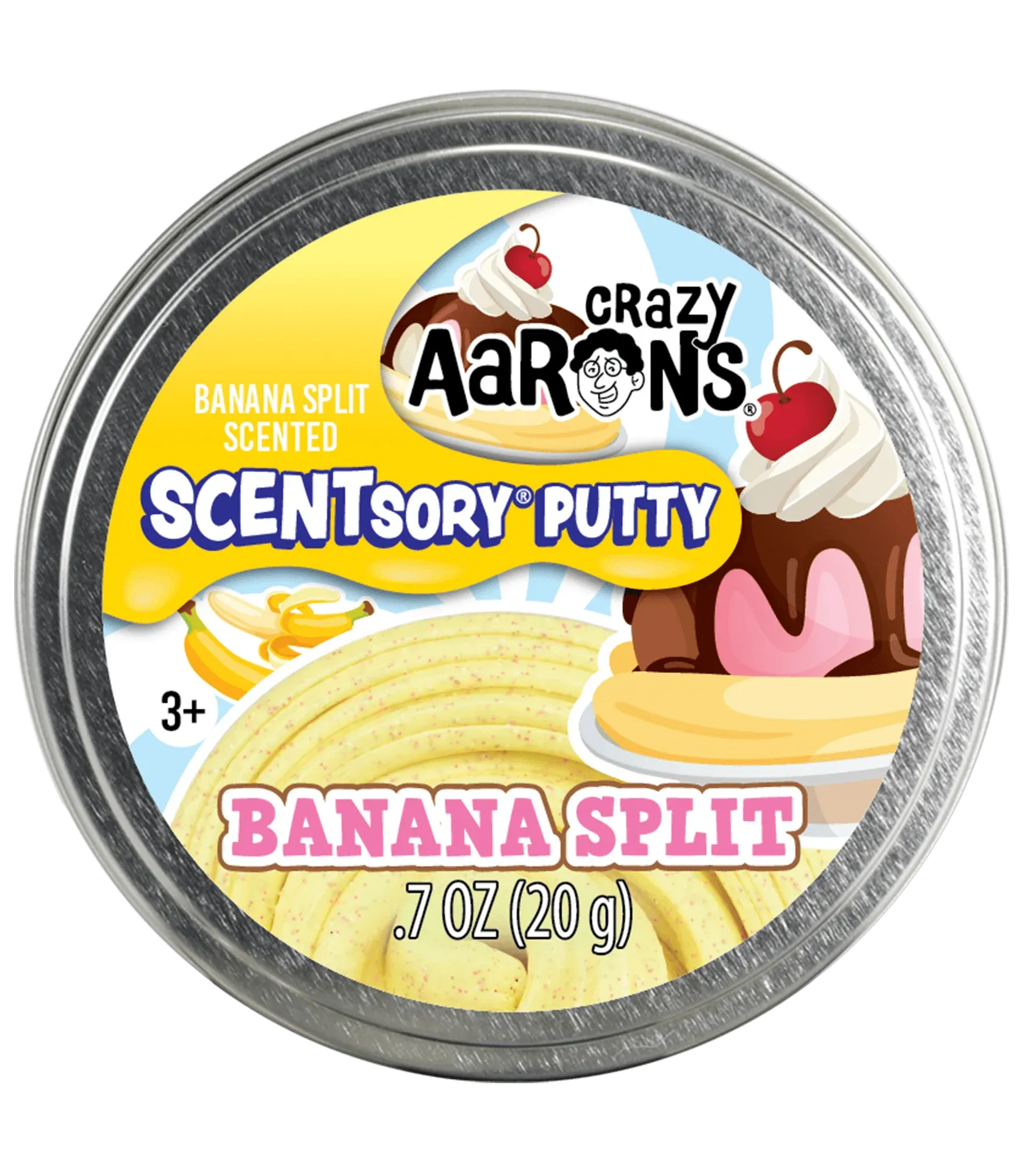 Crazy Aaron's Thinking Putty - SCENTsory Banana Split 0.7oz