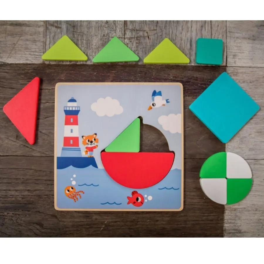 Djeco - Tangramini Wooden Puzzle