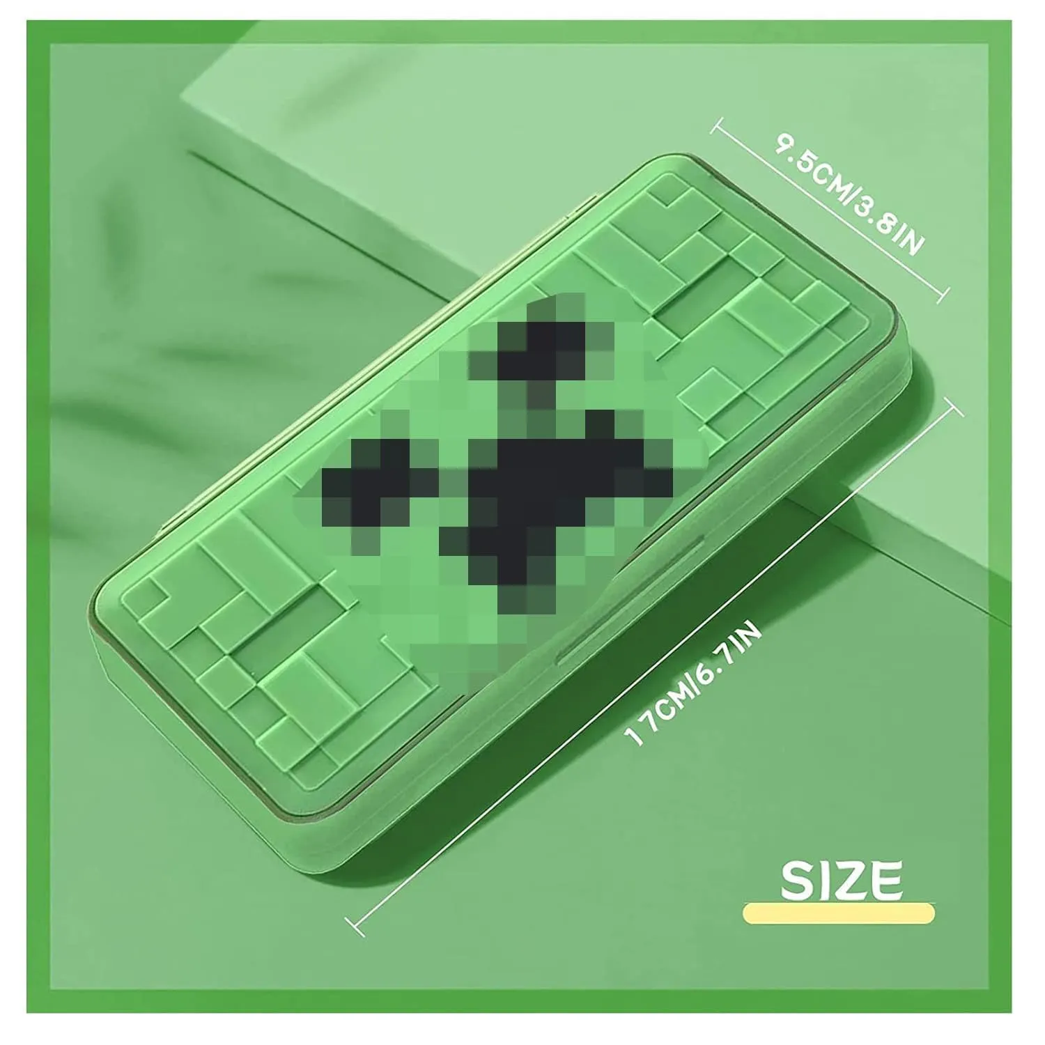 doepeBAE Game Card Case for Nintendo Switch,3D Dynamic Visual Change Game Card Holder,Creative Game Card Storage Box,Large Capacity Switch Game Card Organizer with 24 Card Slots (M Green 24)