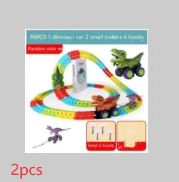 Electric Dinosaur-themed Children's Roller Coaster with Plastic Track Toy