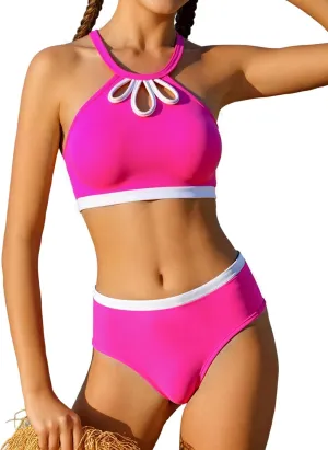 Girls' 3 Piece Swimsuit Bikini Set with Cover Up Skirt Boho Floral Bathing Suit for Beach Pool 7-16 Years