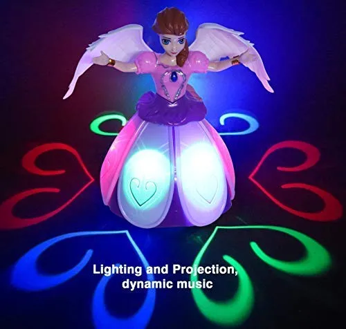 Goyal's Angel Girl Musical Dancing Rotating Toy with Attractive Multi Color Flashing Lights for Kids