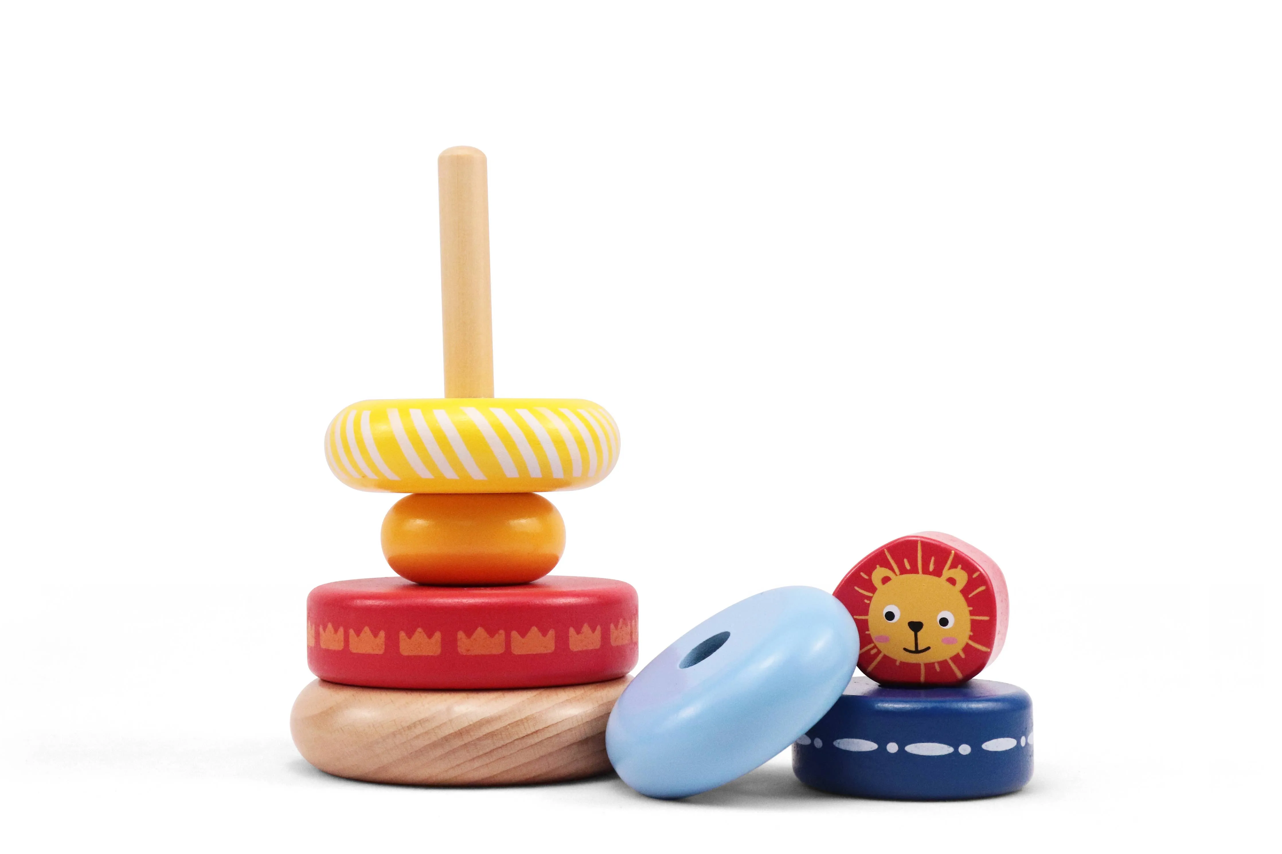 Leo Stacking Toddler Ring Tower, Made for Kids 12 Months 