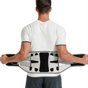 Lumbar Support Belt Lower Back Brace Disc Herniation Orthopedic Waist Support Brace Lumbar Decompression Belt With Large Area Aluminum For Lower Back Pain Relief, Sciatica (Black L)