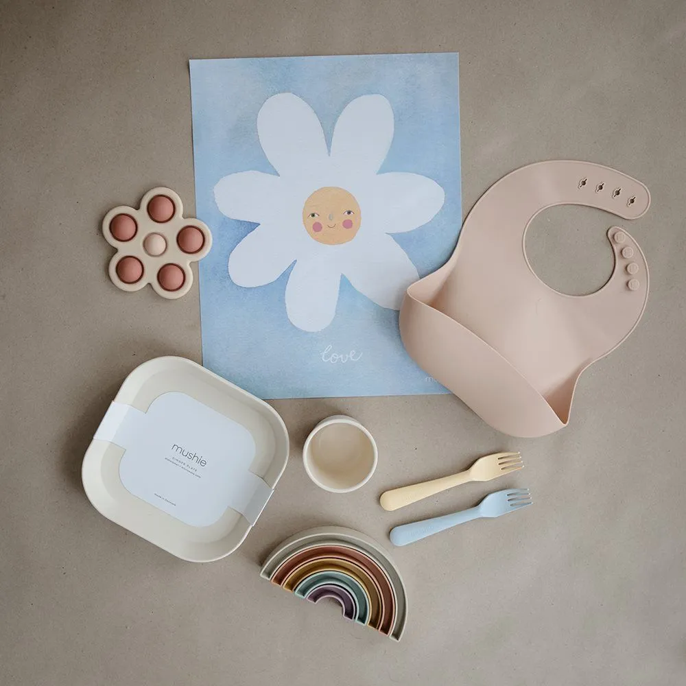 Mushie Flower Press Toy - Blush