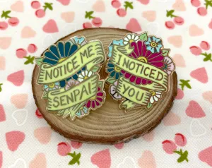 Notice Me, Senpai Enamel Pin Set of Two