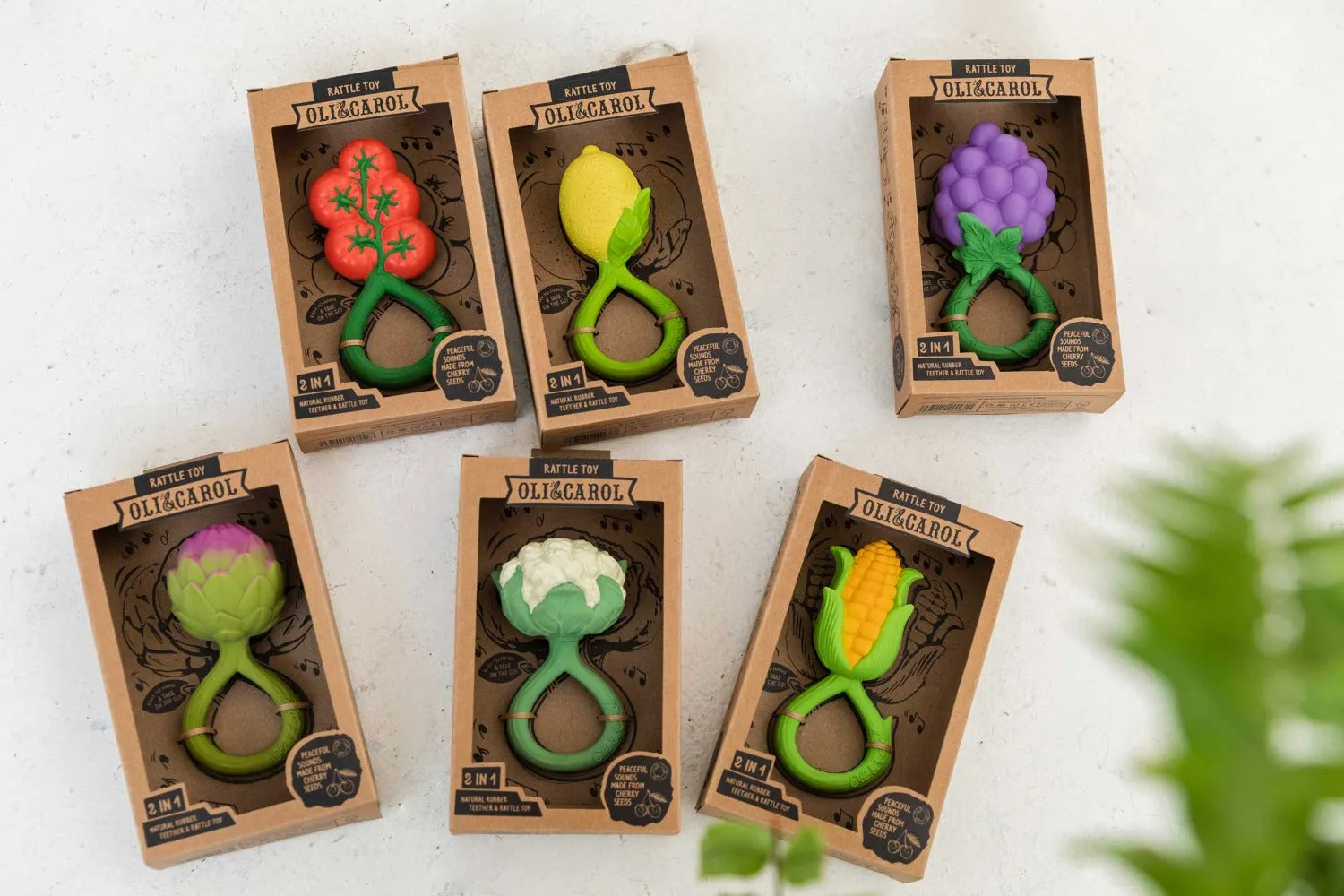 Oli & Carol Grape Rattle Teether