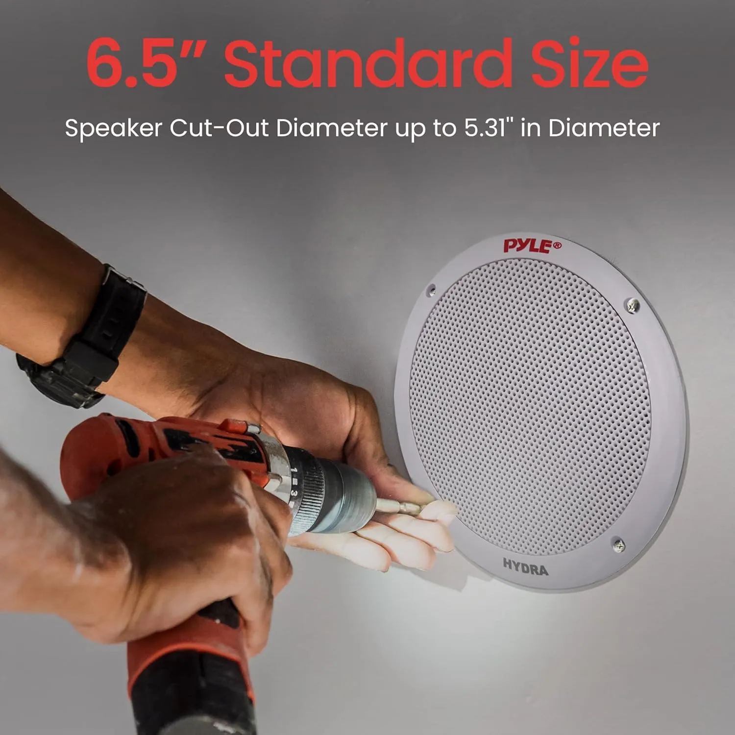 Pyle 6.5 Inch Dual Marine Speakers - 2 Way Waterproof and Weather Resistant Outdoor Stereo Sound System with 400 Watt Power, Polypropylene Cone and Butyl Rubber Surround - 1 Pair - PLMR605W(White)