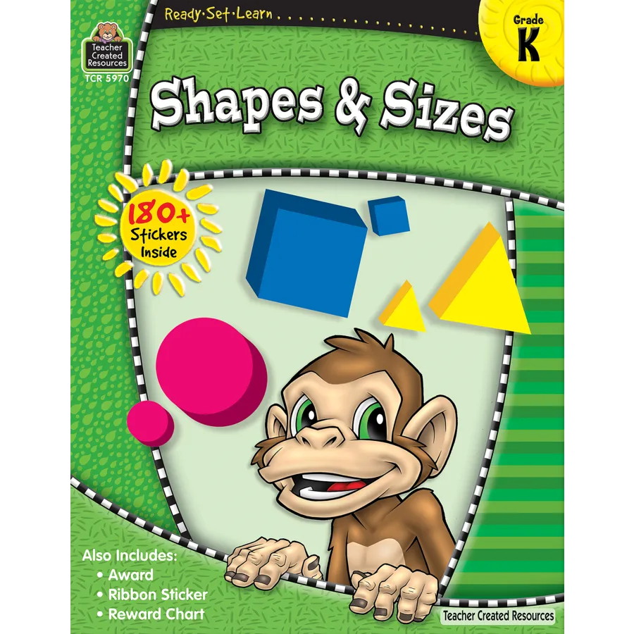 Ready Set Learn Workbook: Shapes & Sizes - Kindergarten