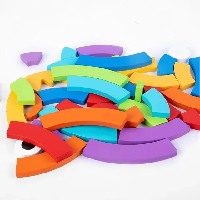Round Rainbow Puzzle Board X BL-Multicolour for kids Age 3 