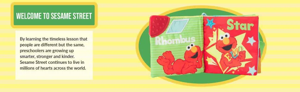 Sesame Street On The Go All About Shapes with Elmo Soft Teether Book