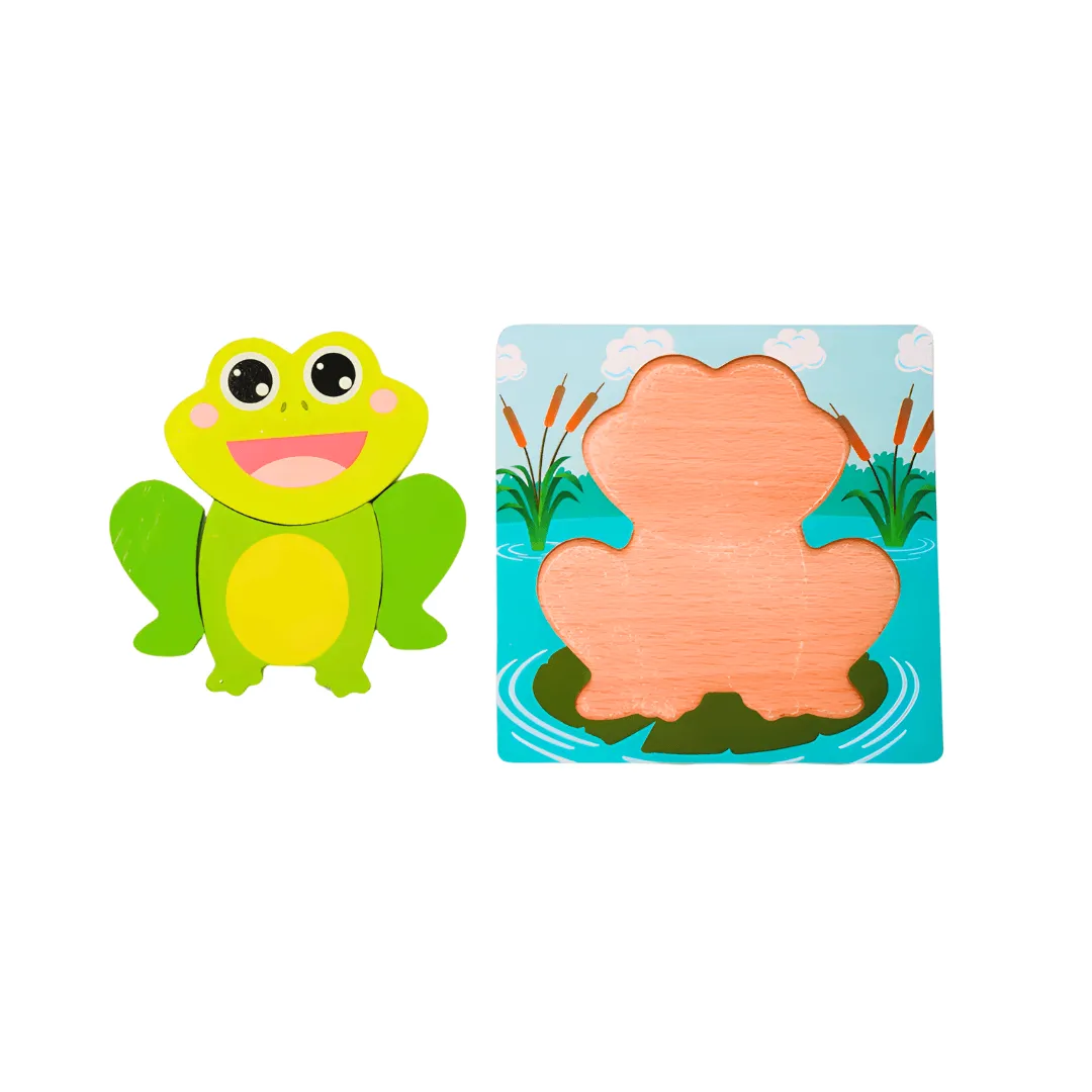 Small Puzzle in A Frame Board Educational & Learning Toy | Puzzle Board-Frog (S)