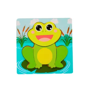 Small Puzzle in A Frame Board Educational & Learning Toy | Puzzle Board-Frog (S)
