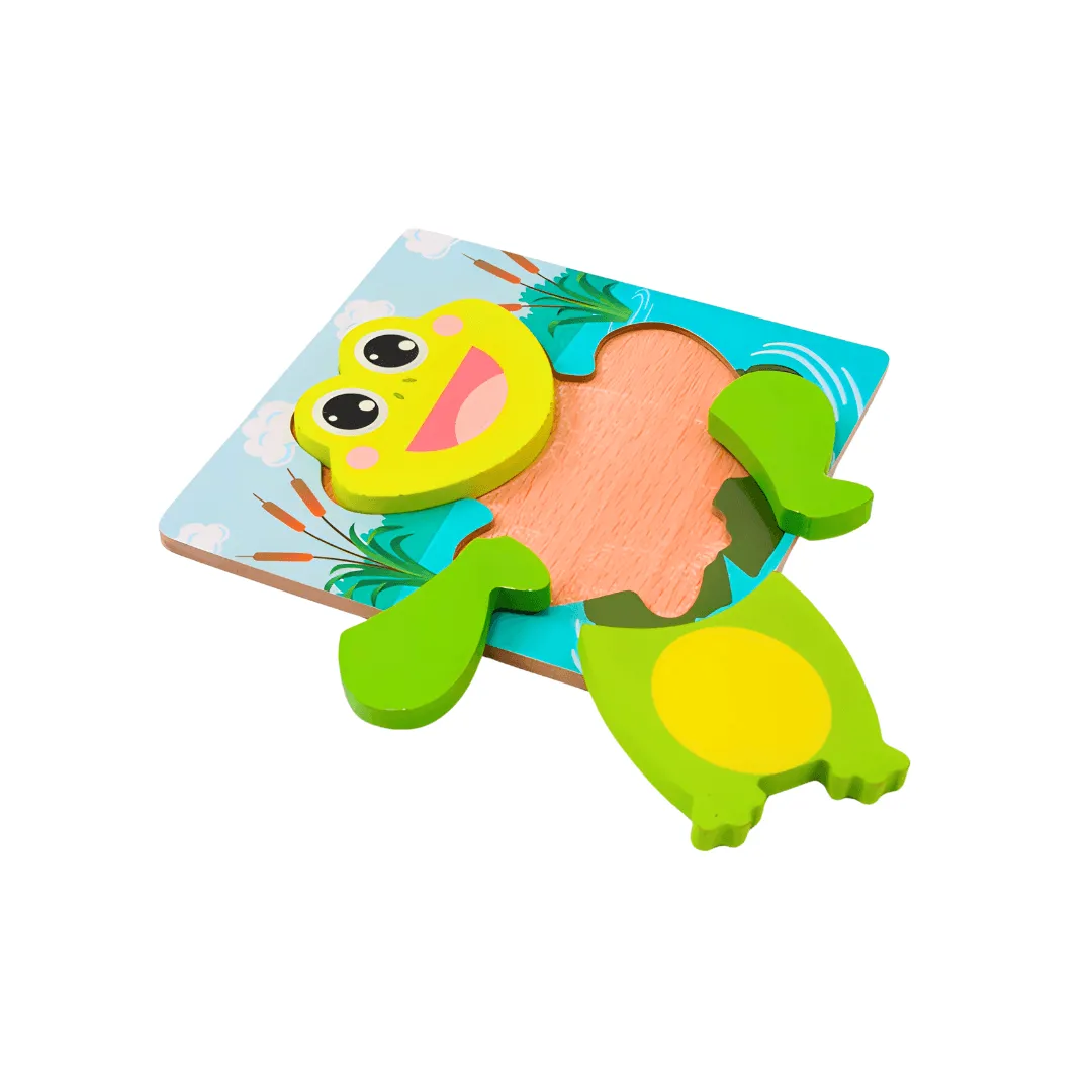 Small Puzzle in A Frame Board Educational & Learning Toy | Puzzle Board-Frog (S)