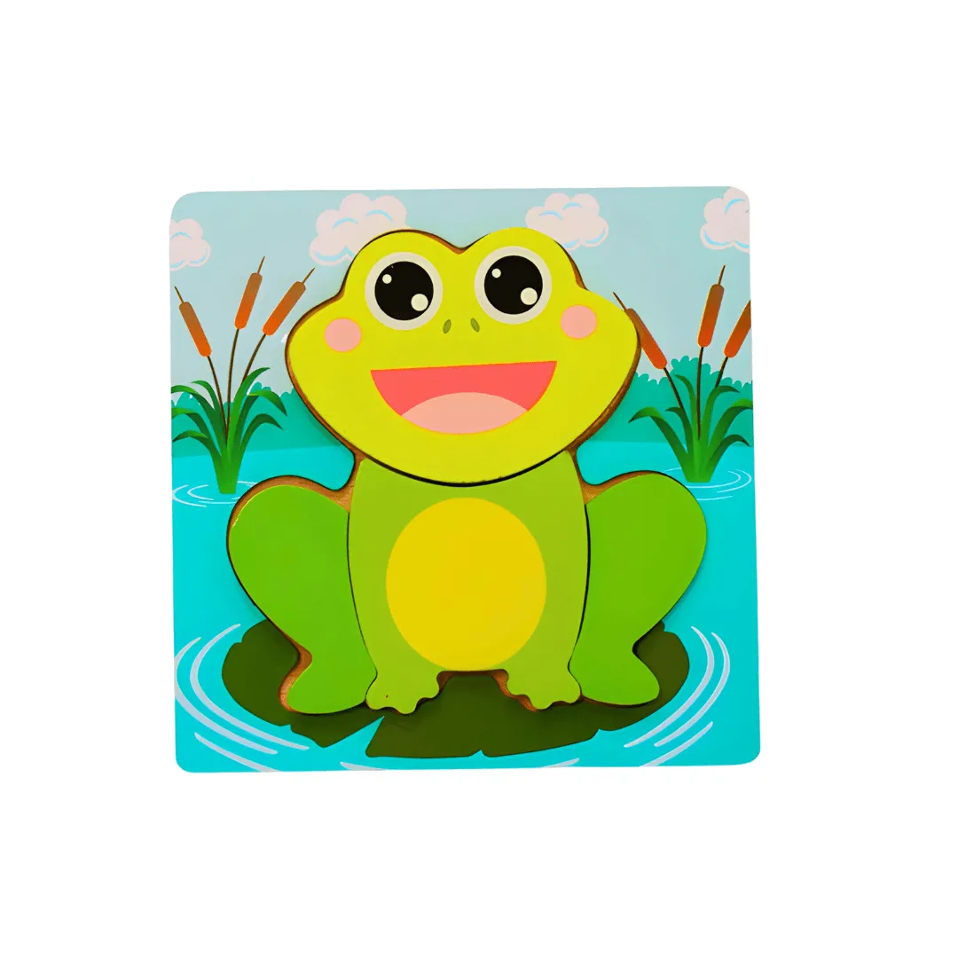 Small Puzzle in A Frame Board Educational & Learning Toy | Puzzle Board-Frog (S)
