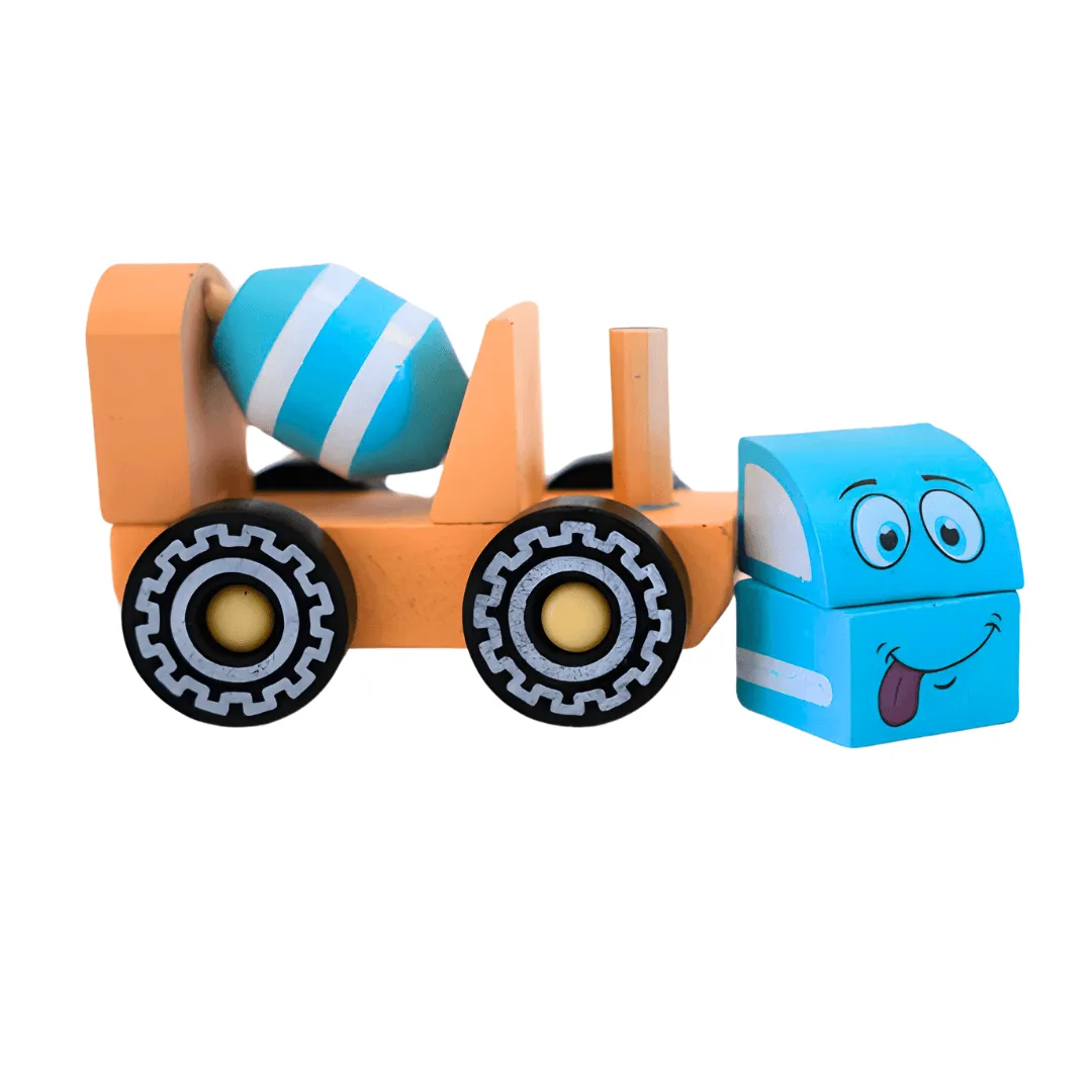 Small Wooden Play Kids Toys-Cement Truck