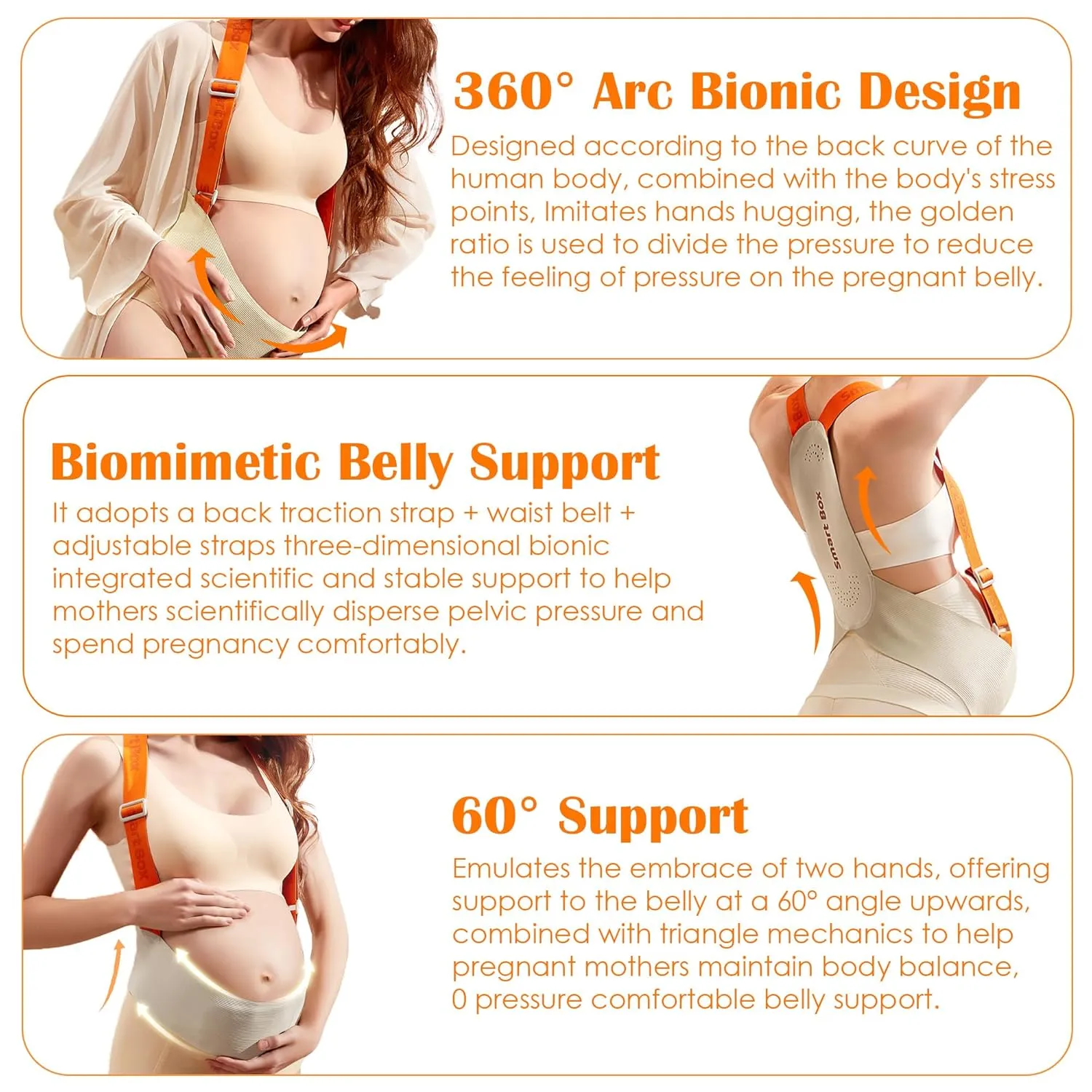 Upgraded Pregnancy Belly Band, Belly Support Belt for Pregnant Women with Adjustable Straps, Back Support, Waist Support Belt for Pregnancy - Small
