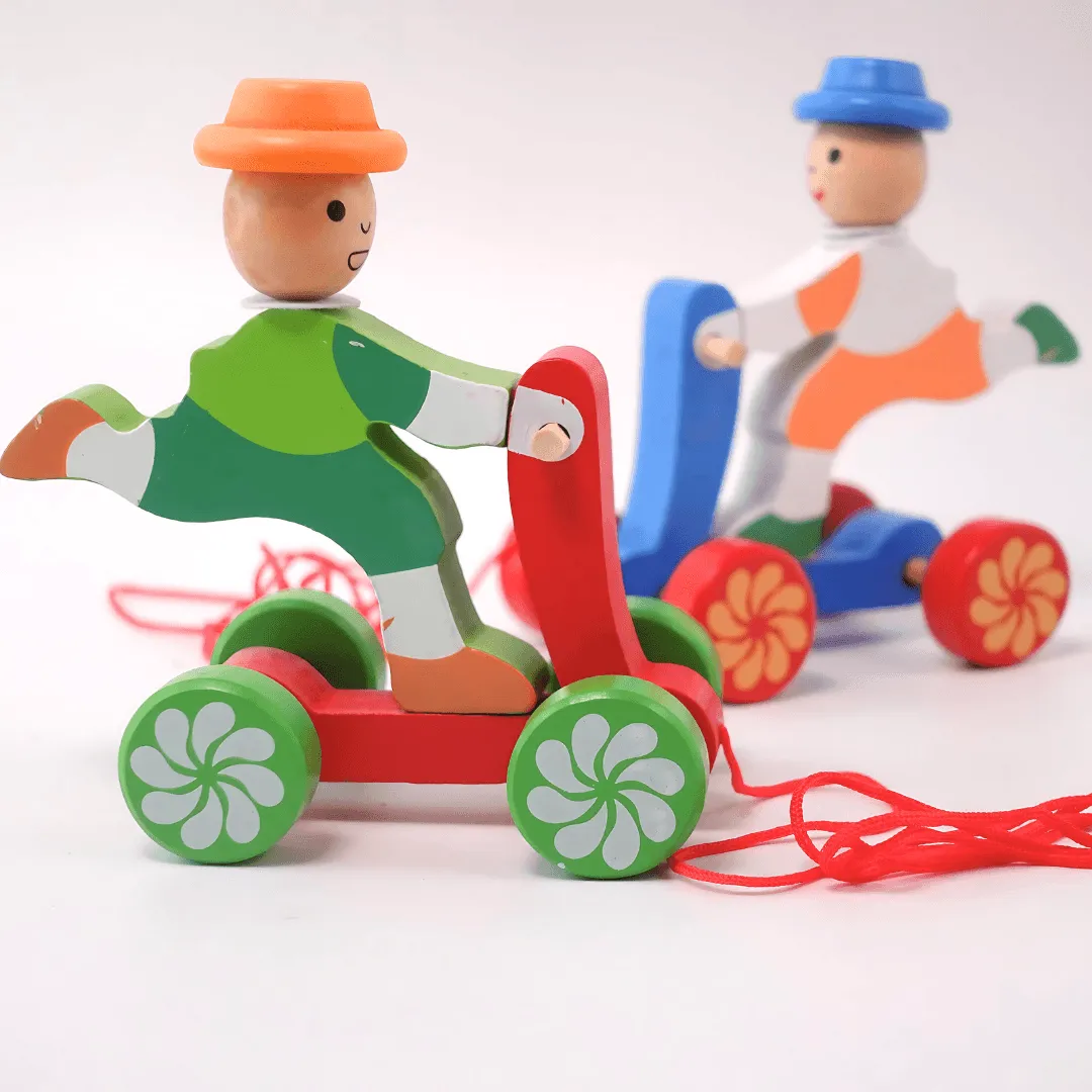 Walk-A-Long Joker Men/Women Pull Along Toy for 12 Months -1 Piece(Random design will be send)