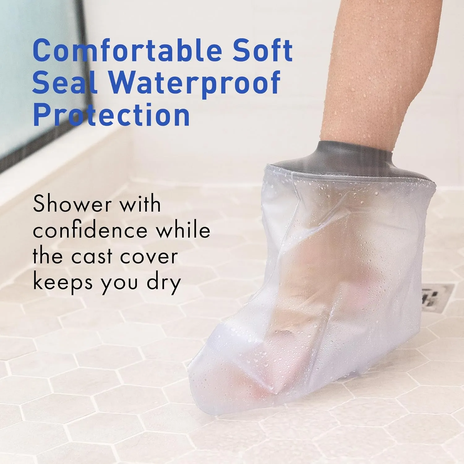 Water Proof Leg Cast Cover for Shower - Watertight Foot Protector (Foot & Ankle (Soft))