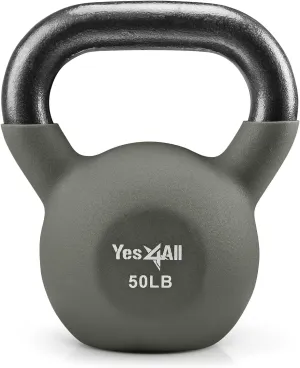 Yes4All Kettlebells 5lbs-65lbs & Kettlebell Sets Adjustable Weights, Kettlebell for Weight Training, Home Workout Equipment with Secure Grip for High Rep, Exercise Equipment